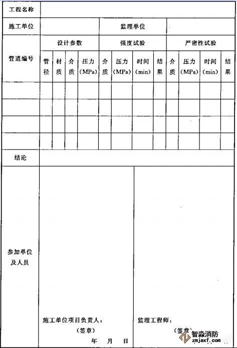 泡沫比例混合器試驗記錄表